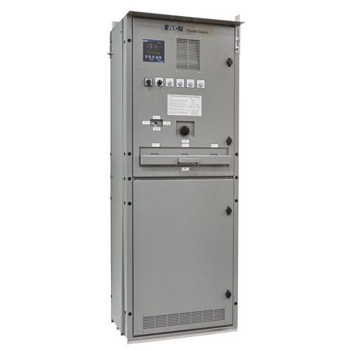 Used 200A 600/347V Eaton automatic transfer switch with bypass switch, indoor rated