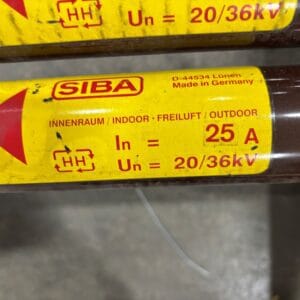 Used SIBA 36 KV 25A Power Fuse Model 3000813-025, 20KA