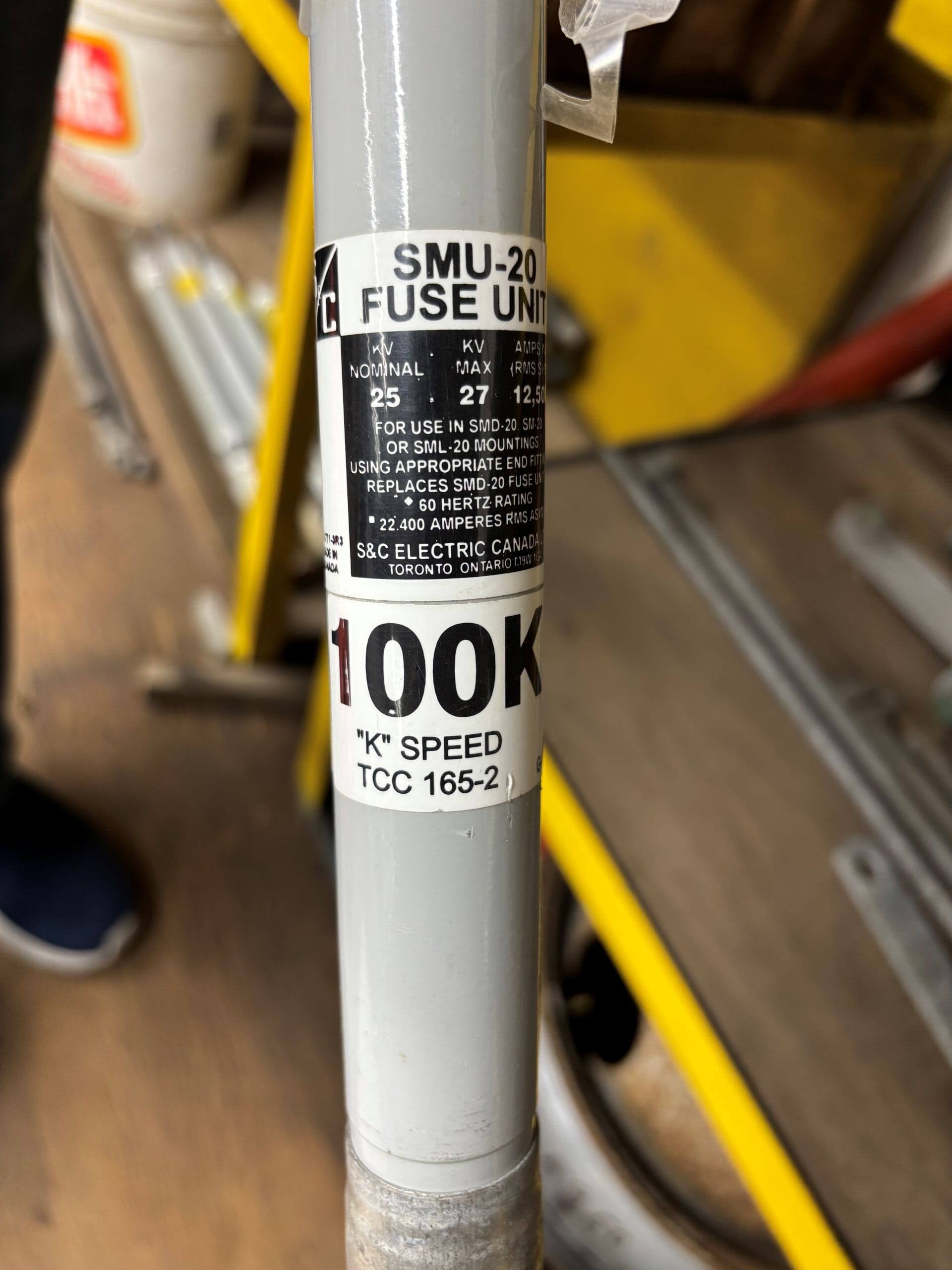 Surplus S&C SMU-20 25 KV 100K Power Fuse Model 703100, TCC 165-2