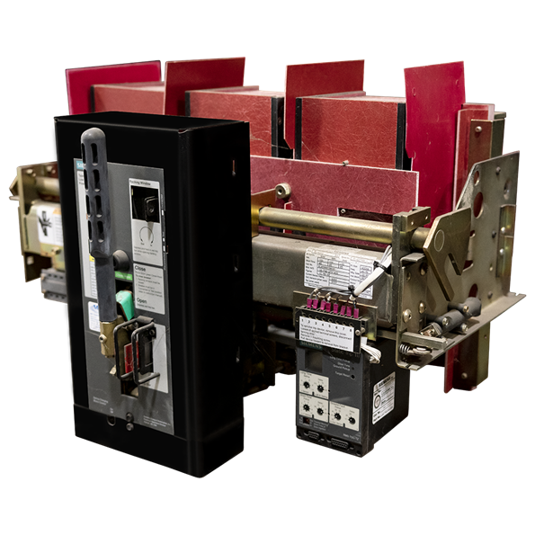 Used Siemens 4000A 600V air breaker model RL-4000, manually operated, drawout with static trip III relay with LSIG functions and 4000A CTs