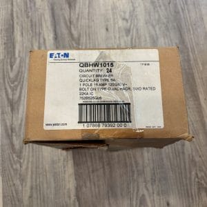 New Eaton 15A 120V 1P molded case bolt-on breaker model QBHW1015, 22KA