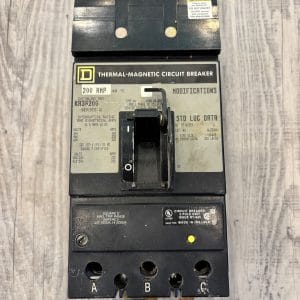 Used Square-D 200A 600V 3P I-Line molded case breaker model KA36200, 22KA
