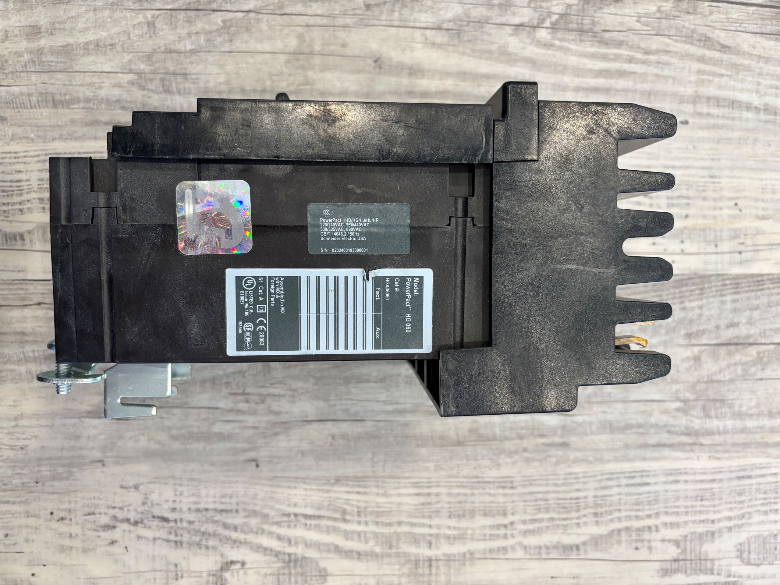 Used Square-D 60A 600V 3P I-Line molded case breaker model HGA36060, 18KA - Image 6